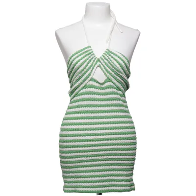 Halterneck dress (Green, White) from Pull & Bear Cotton, Polyester