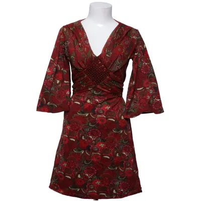 Dress (Red, Green, Multicolored) from Uttam London Cotton, Elastane