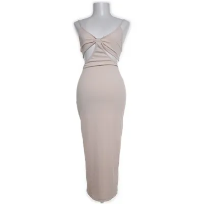 Långklänning (Beige) från Shein Elastan, Polyester