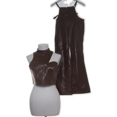 Set (Melodie Faux Leather Pant Set) från Fashion Nova Polyester, Polyuretan, Viskos