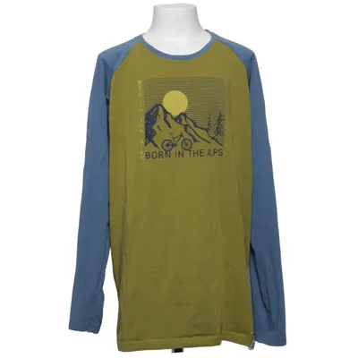 Långärmad t-shirt (Blå, Grön) från Born in the Alps Bomull, Elastan