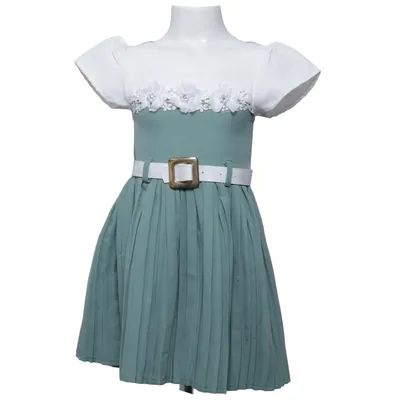 Robe (Vert, Blanc) de Selfie