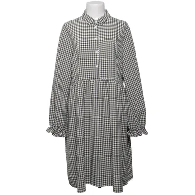 Klänning (Grön, Vit) från Pieces Elastan, Polyester