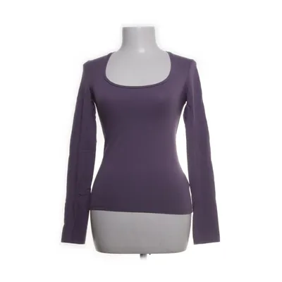 Langærmet t-shirt (Lilla) fra H&M Basic Bomuld, Elastan