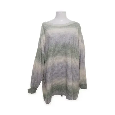 Sweater (Gray, White, Green) from Gina Benotti Acrylic, Cotton, Polyester, Viscose
