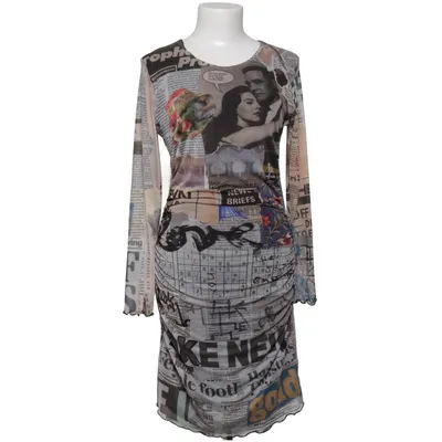 Kjole (Sort, Hvid, Flerfarvet) fra Desigual Elastan, Polyester, Viscose