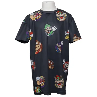 T-shirt (Grå, Flerfärgad) från Super Mario Polyester