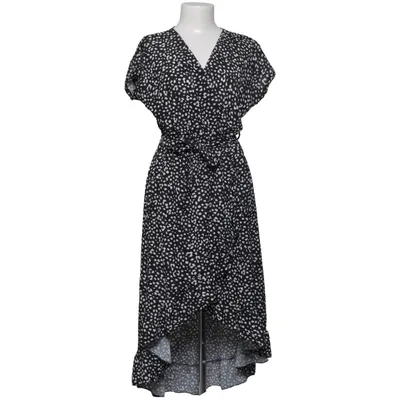 Wrap dress (Black, White) from Made in italy Elastane, Viscose