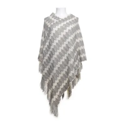 Poncho (Grijs, Beige) van Kaffe Acryl