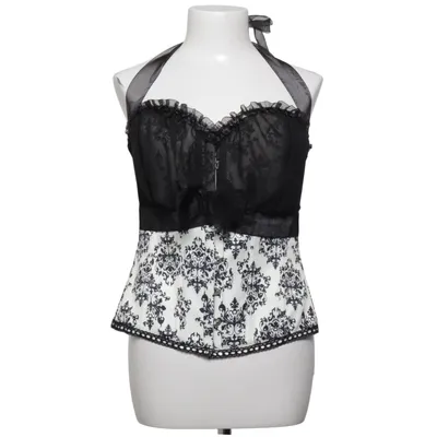 Corset (Black, White) from Corset Story Cotton, Polyester