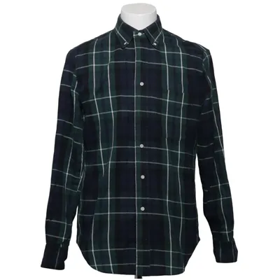 Flanellen overhemd (Groen, Blauw, Wit) van GitmanBros Katoen