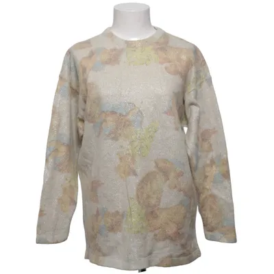 Sweater (Beige, Multicolored) from Gabriella K. Angora, Metallic fiber, Polyamide, Wool