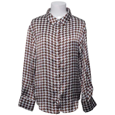 Shirt (Bruin, Wit) van Sophyline Polyester, Viscose
