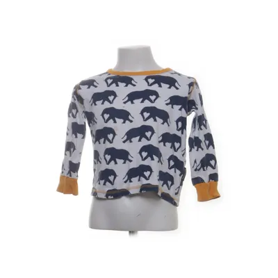 Långärmad t-shirt (Vit, Blå, Gul) från Maxomorra Ekologisk bomull