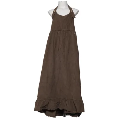 Robe salopette (Marron) de Play Up Coton biologique