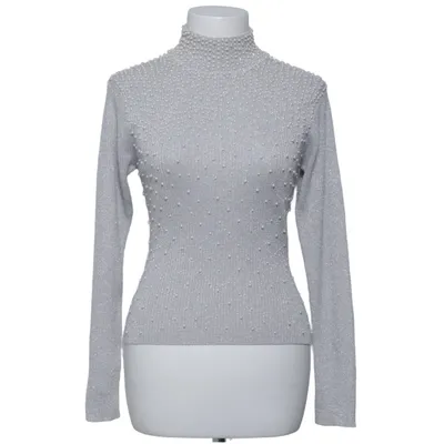 Rollkragenpullover (Silber) von Cachè Baumwolle, Metallfaser