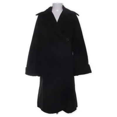 Frakke (Sort) fra Fashion Elle Viscose, Uld
