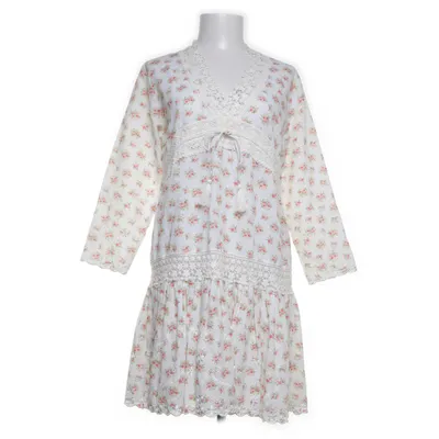 Dress (Beige, White) from Love Lolita Cotton, Linen