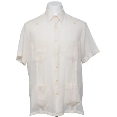 Kortärmad skjorta (Beige) från Loris Azzaro Paris Bomull, Polyester