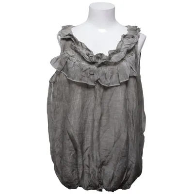Top (Grau) von Stile Benetton Baumwolle, Seide