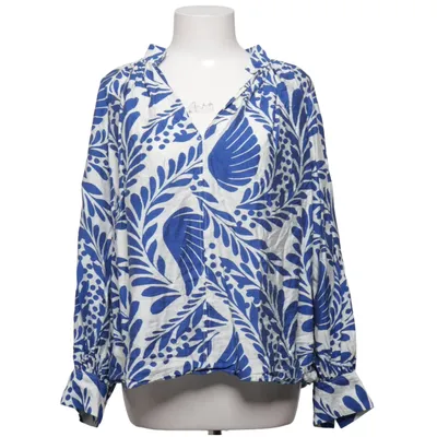 Blus (Blå, Vit) från H&M Polyester, Viskos