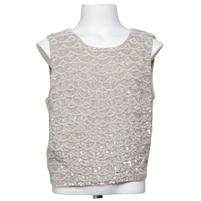 Top (Beżowy, Wielobarwny) z Lace & Beads Poliester