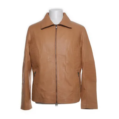 Läderjacka (Beige) från Milano Bomull, Polyester, Skinn