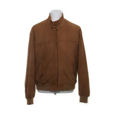 Læderjakke (Brun) Læder, Polyester