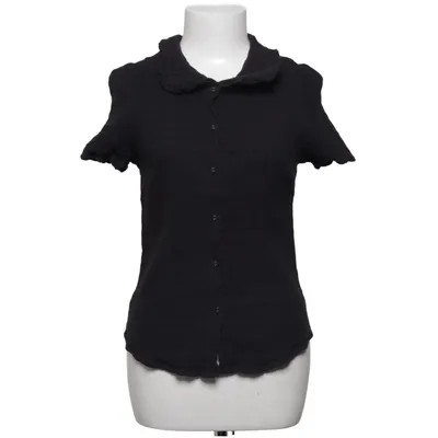 Kortärmad skjorta (Svart) från Allegra K Bomull, Elastan