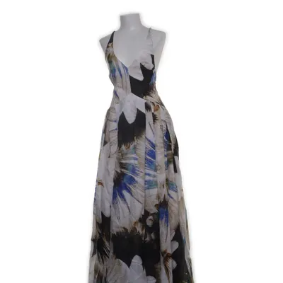Robe longue (Multicolore) de H&M Conscious Collection Exclusive Lin, Polyester, Soie