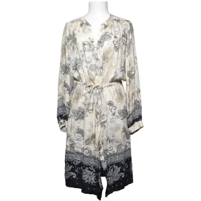 Slå-om-kjole (Beige, Sort, Flerfarvet) fra SAND Copenhagen Silke, Viscose