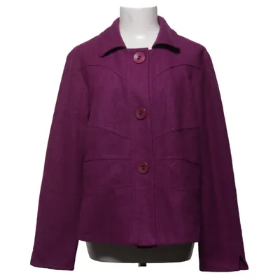 Jakke (Lilla) fra Sol Design Polyester, Uld