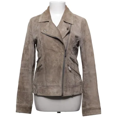 Bikerjacka (Grå) från Silver Creek Polyester, Mocka