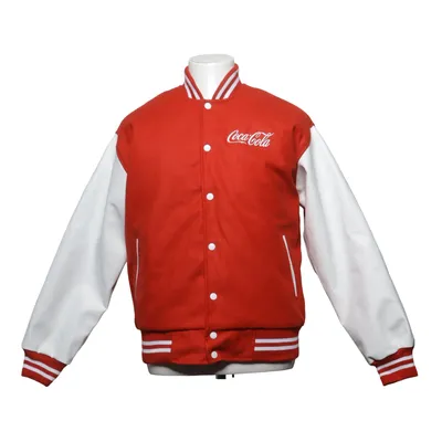 Veste universitaire (Rouge, Blanc) de Coca Cola Cuir, Polyester, Laine