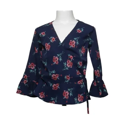 Wikkelblouse (Blauw, Rood, Groen) van Skills Polyester