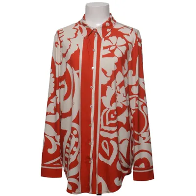 Blouse (Rouge, Beige) de Oui Élasthane, Polyester