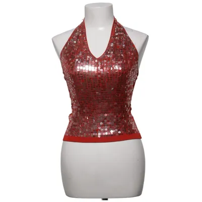 Halter neck top (Red, Silver) from Rise Viscose