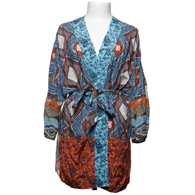 Wikkelblouse (Blauw, Oranje, Bruin, Meerkleurig) van Expresso Viscose