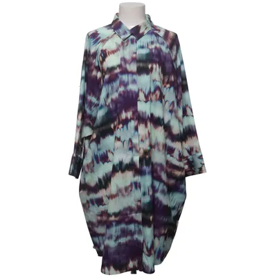 Shirt dress (Purple, Blue, Multicolored) from Monki Polyester