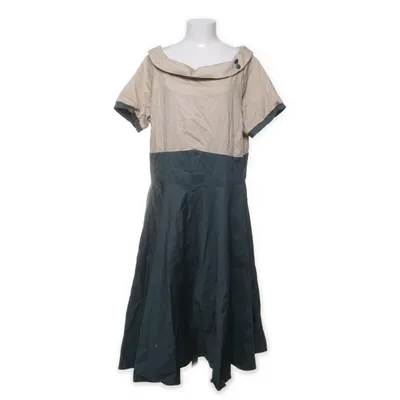 Dress (Green, Beige) from Dolly & Dotty Cotton, Elastane