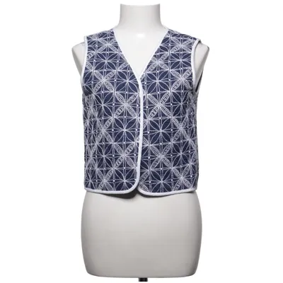 Gilet d'extérieur (Bleu, Blanc) de Pigalle Coton