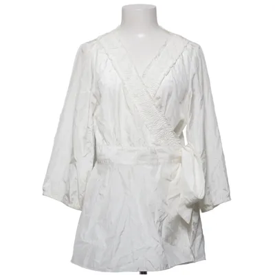 Slå-om bluse (Hvid) fra Mingel Polyester