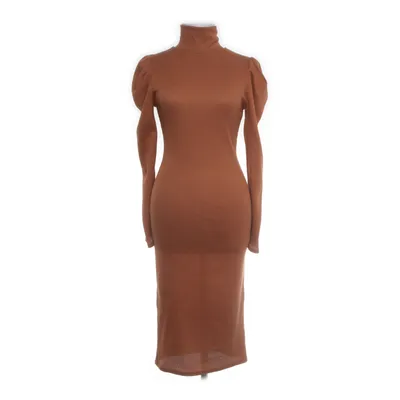 Jurk met col (Oranje) van Boohoo Elastaan, Polyester