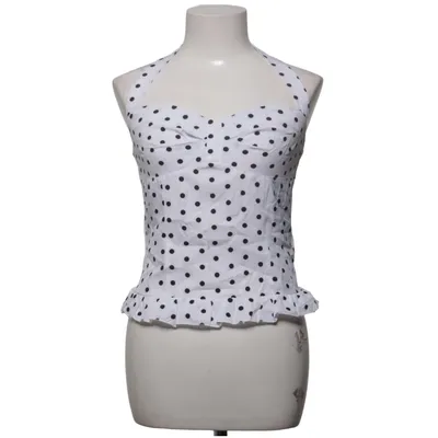 Halter neck top (White, Black) from Romwe Elastane, Polyester