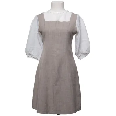 Dress (Beige, White)