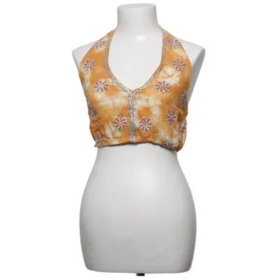 Halter neck top (Yellow, Multicolored) from Pull & Bear