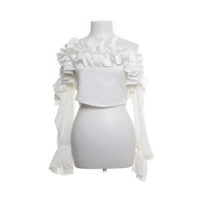 Crop top (Wit) van Shein Polyester, Elastaan