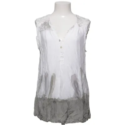Top (White, Gray) from Define Elastane, Silk, Viscose