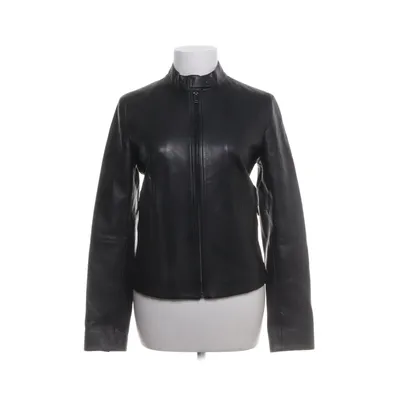 Leather jacket (Black) from Massimo Dutti Polyester, Leather