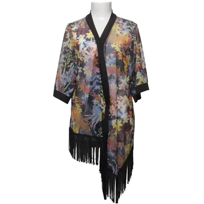 Kimono (Noir, Multicolore) de Voulez Vous Élasthane, Polyester